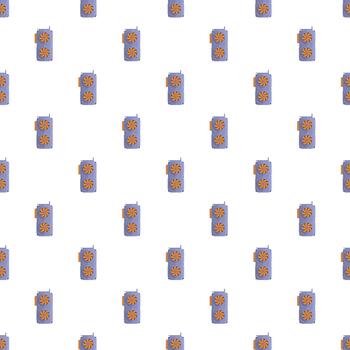 Graphics processing unit pattern representing computer hardware technology vector