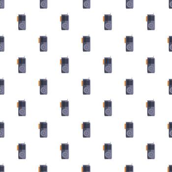 Gpu card hardware component seamless pattern vector