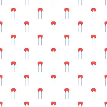 Red electronic component pattern creating technology background vector