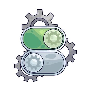 Gear with Toggle Switch vector