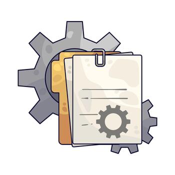 Gear with Document vector