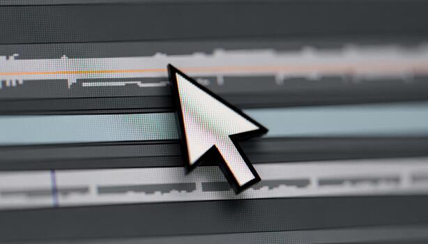 computadora ratón puntero cursor en digital interfaz pantalla. foto