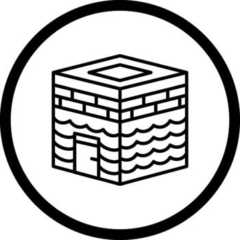 Kaaba Minimal Flat Interface Layout vector