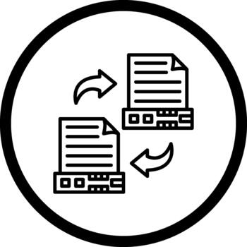 Data Migration Unique Web Interface Layout vector