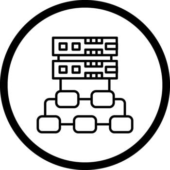 Proxy Server Bold Clean Web Interface vector