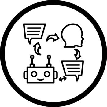 Chatbot Mind Distinctive User Interface Element vector