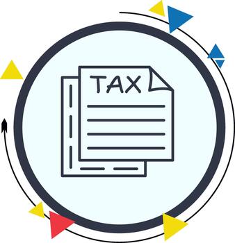 Tax Document Creative Bold Interface Design Element vector