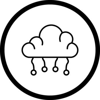 nube informática distinto elegante obra de arte vector