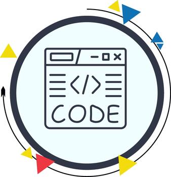 Code Distinct Modern Flat Graphic Form vector