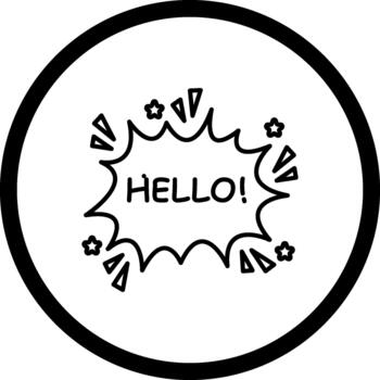 Hello Minimal Flat Interface Layout vector