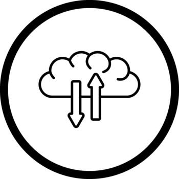 Cloud Technology Minimal Flat Interface Layout vector