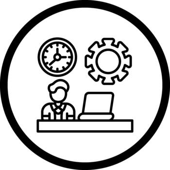 Work Time Distinctive User Interface Element vector