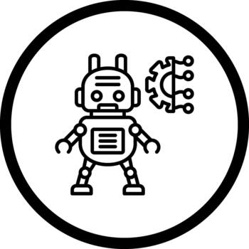 robot único creativo diseño vector