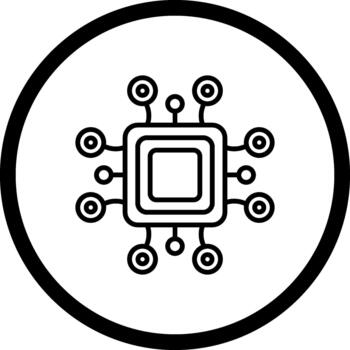 Cpu Unique Web Interface Layout vector