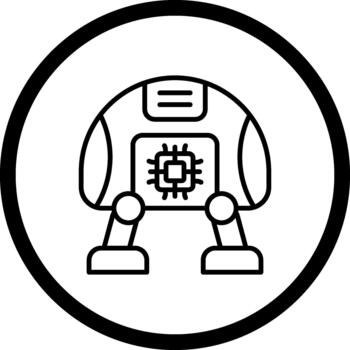 robot elegante plano elemento vector