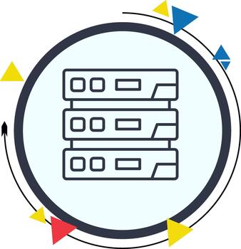 Server Creative Bold Interface Design Element vector