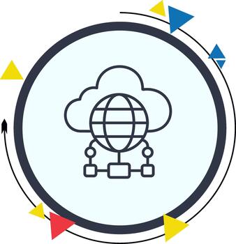 Cloud Computing Dynamic Sharp Interface Design Feature vector