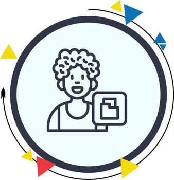 User Folder Balanced Smooth User Interface Layout vector