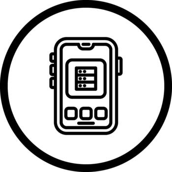 Mobile Database Balanced User Interface Design vector