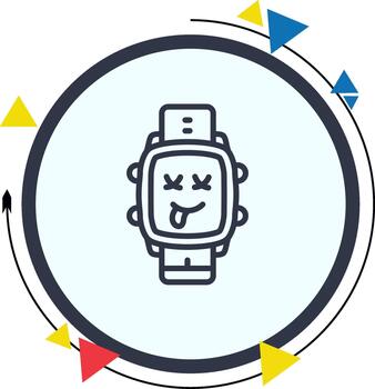 Watch Dead Dial Dynamic Sharp Interface Design Feature vector