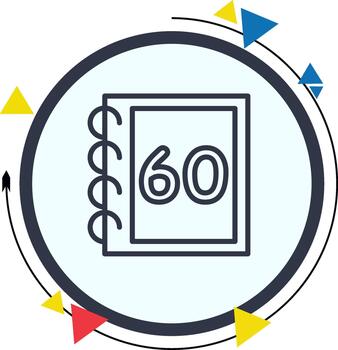 Math Sixty Balanced Sharp Digital Layout vector