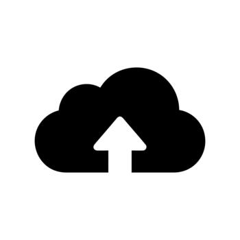 Upload Data to Cloud Computing Storage Server Icon Illustration vector
