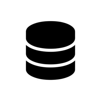 Database Server Stack Icon Representing Data Storage and Computing Technology vector