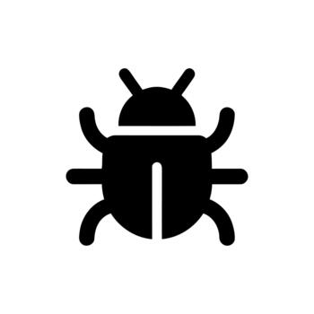Bug Icon Representing Software Errors or Digital System Issues vector