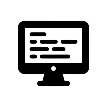 Computer Screen Displaying Programming Code for Software Development vector