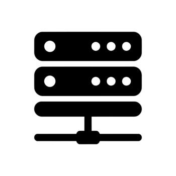 Server Icon Representing Network Data Hosting and Cloud Computing Infrastructure vector