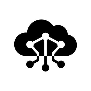 Cloud Network Computing Technology Data Connection Icon vector