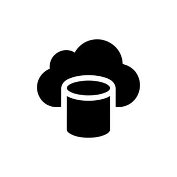 Cloud Computing Database Storage and Data Management Concept vector