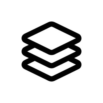 Layered Stack Icon Representing Data or Design Elements vector