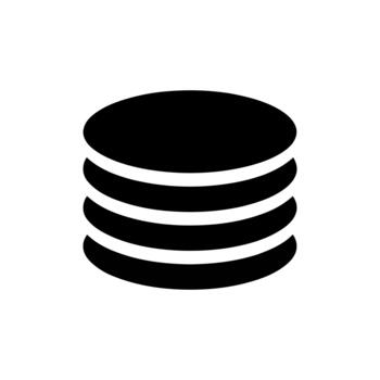 Database Data Storage Server Icon Representing Information Technology and Computing vector