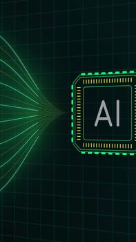 binaire code courant avec ai processeur cœur. video