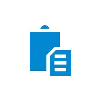 Paste solid icon for mobile application vector