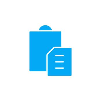 Paste solid icon for user interface vector