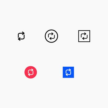 Repost Share Icon User Interface Set vector