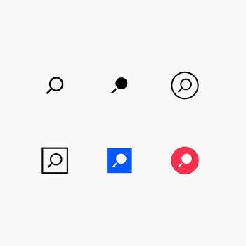 buscar motor icono conjunto usuario interfaz vectores