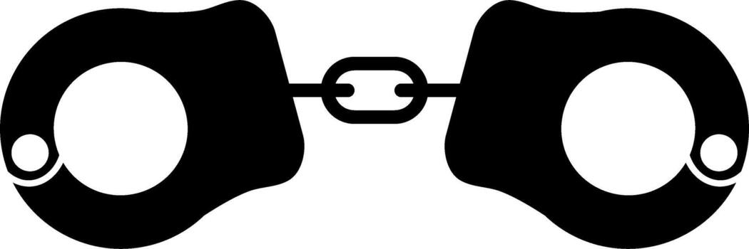 chain handcuffs solid icon vector