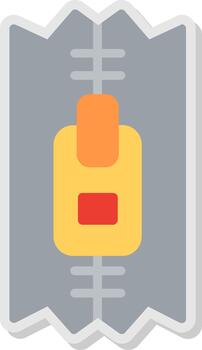 Zip Flat Shadow Design vector