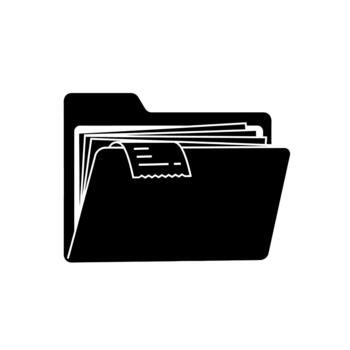 Folder with documents icon. vector