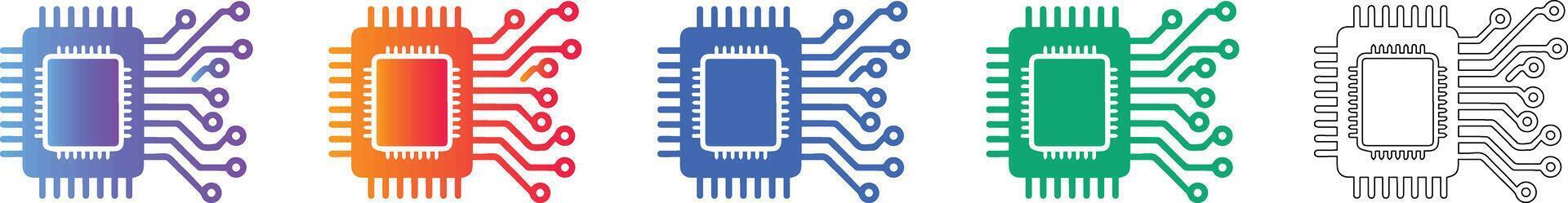 Microchip Processor with Complex Circuitry vector