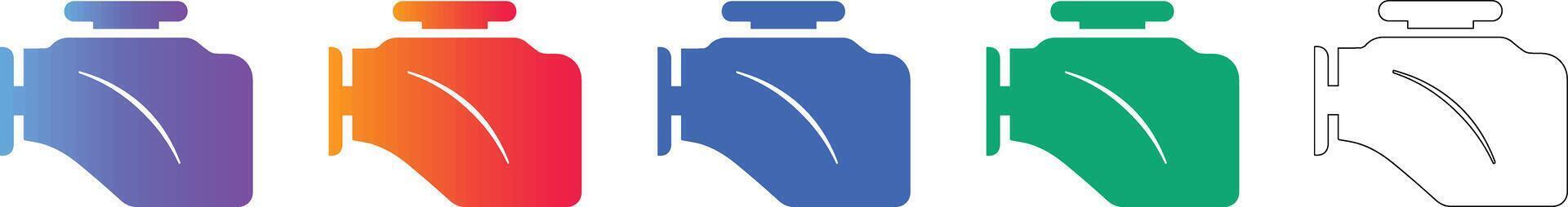 motor componente icono conjunto vector