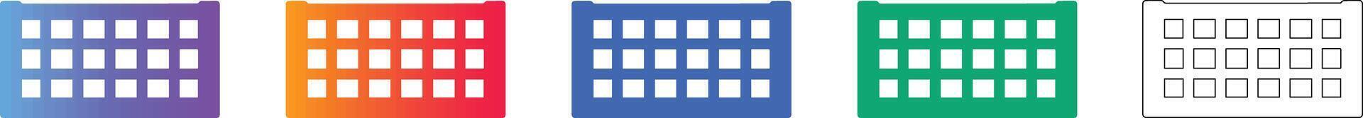 Grid Layout Interface Elements vector