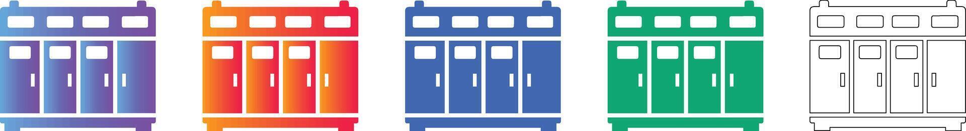 Modular Locker Unit Storage System Graphics vector