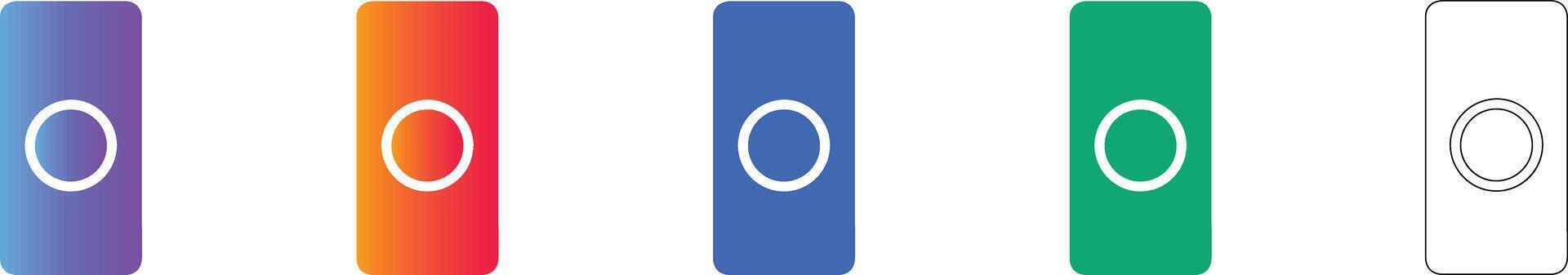 Button UI Component Icon Set vector