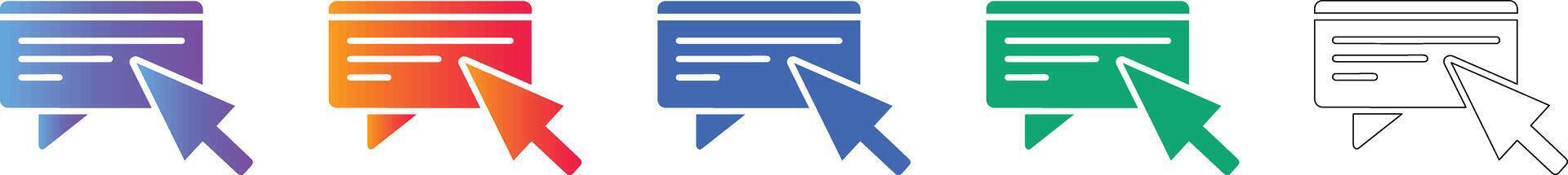 interactivo mensaje caja interfaz icono conjunto vector