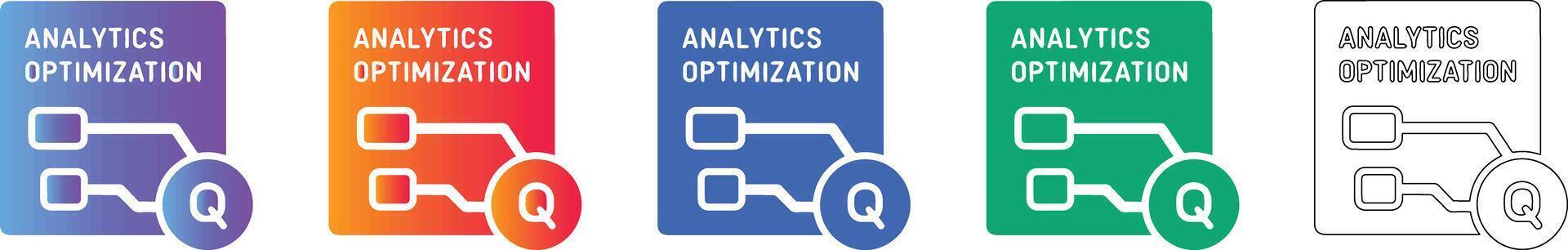 analítica mejoramiento datos íconos vector