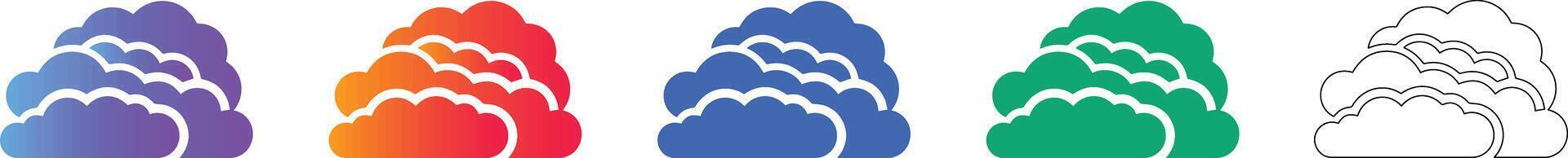 Cloud Computing and Storage Icons vector